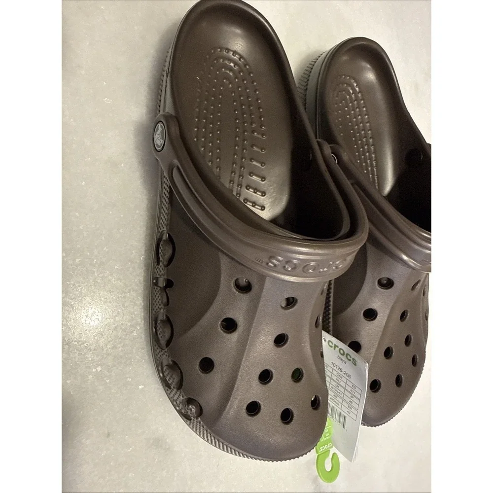 Crocs Baya Clog Mens 11 Chocolate Brown Water Friendly Slip On Comfort 10126-206
